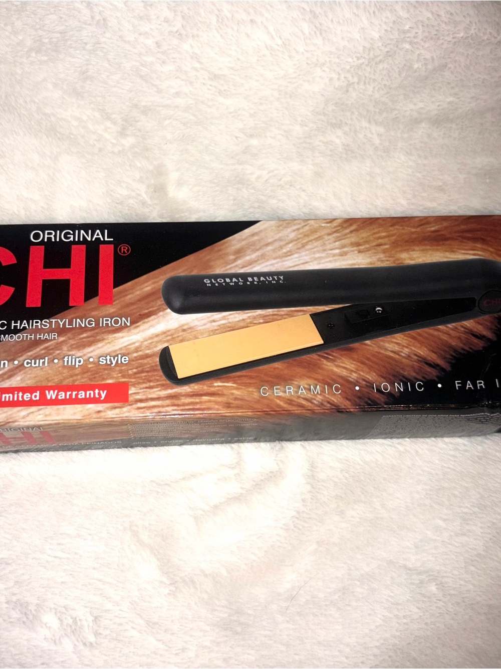 CHI Black Ceramic Hair Straightener with Gold Plates